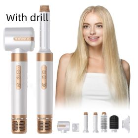 Multi In One Hot Air Comb Curling Stick (Option: White-With drill-EU)
