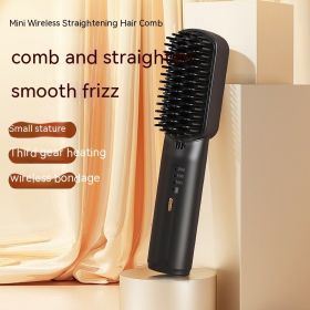 Mini Charging Straight Comb Portable Fashion (Option: Black Rechargeable 3200-usb)