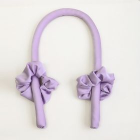 Pan Hair Set Sleeping Foam Sponge No Heat Curling Stick Big Wave Curly Hair (Option: Purple-Curling iron)