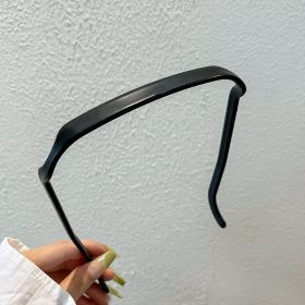 Headband For Thick Curly Hair, Thick Hair Medium Headbands For Women Invisible Hair Hoop, Square Headband Like Sunglasses, Curly Thick Hair Large Head (Option: Black-1Pcs)