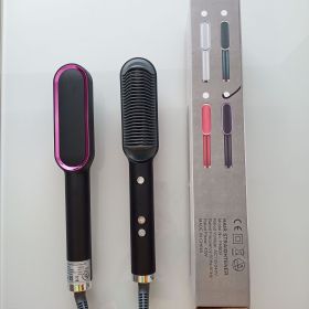 Internal Buckle Straightening Comb And Curling Iron Dual (Option: Black-Australia regulations)
