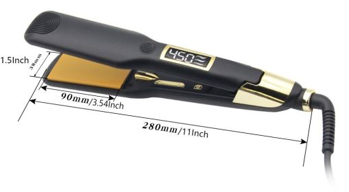 Cross Border Foreign Trade Manufacturer Direct Supply Hair Straightener Amazon Hot Sale Negative Ion Curler Factory Wholesale Splint (Option: Section A-S us 10x90mm)