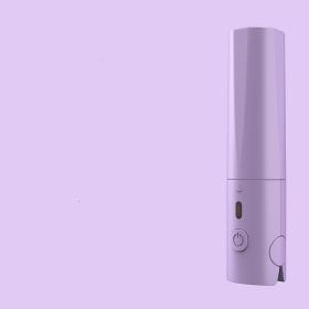 Portable Dual-purpose Hair Straightener With Cable (Color: Purple)