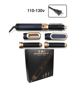 New Hair Dryer Multi Hair Styler 5 In1 Curling Iron Hair (Option: US color box packaging)
