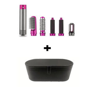 Five-in-one Hot Air Comb Automatic Winding (Option: UK-Rose Red-Black Leather Box)