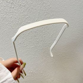 Headband For Thick Curly Hair, Thick Hair Medium Headbands For Women Invisible Hair Hoop, Square Headband Like Sunglasses, Curly Thick Hair Large Head (Option: White-1Pcs)