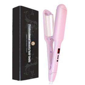 Ceramic Liquid Crystal Curling Iron Does Not Hurt Hair Wave Curling Iron Multi-gear Splint (Option: Pink-US)