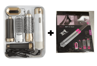 Five-in-one Hot Air Comb Automatic Winding (Option: US-White-Colors box)