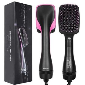 Electric Hair Dryer Comb 2 In 1 (Option: Black-AU)
