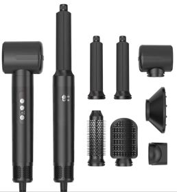 Multi In One Hot Air Comb Curling Stick (Option: Black-Without drill-US)