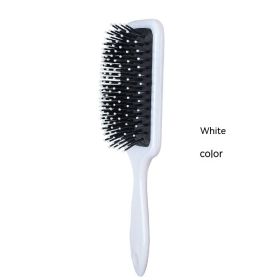 Solid Color Airbag Massage Anti Knot Hair Comb (Color: White)
