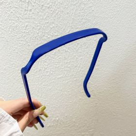 Headband For Thick Curly Hair, Thick Hair Medium Headbands For Women Invisible Hair Hoop, Square Headband Like Sunglasses, Curly Thick Hair Large Head (Option: Blue-1Pcs)