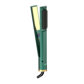 Three-in-one Multifunctional Straight Hair Roll Splint Wet And Dry Dual-use (Option: Green-AU)