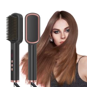 Heating Electric Curling Iron Hair Straightener Multifunctional Curling Iron (Option: A-US)