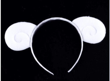 Performance Cartoon Animal Headband Plush Headdress (Option: Lamb Horn)