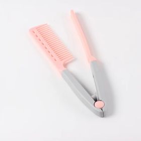 Clamp Comb Foldable Hairdressing Styling (Color: Pink)