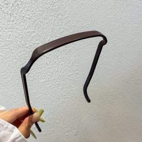 Headband For Thick Curly Hair, Thick Hair Medium Headbands For Women Invisible Hair Hoop, Square Headband Like Sunglasses, Curly Thick Hair Large Head (Option: Brown-1Pcs)