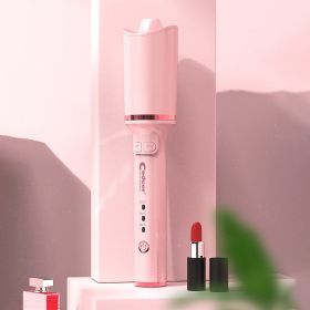 Fully Automatic Spiral Electric Rotating Curling Iron (Option: Pink European Standard)
