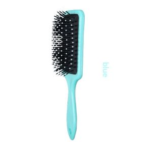 Solid Color Airbag Massage Anti Knot Hair Comb (Color: Blue)