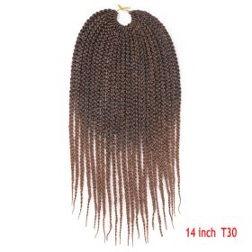 Crochet Hair Senegal Box Braids Braid Hair Extension (Option: T30-14Inch-5Pcs)