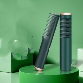 Straight Comb Anion Hairdressing Dual-use (Option: Olive Green)