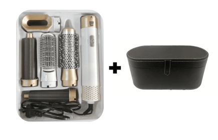 Five-in-one Hot Air Comb Automatic Winding (Option: UK-White-Black Leather Box)