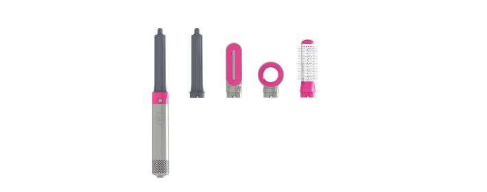 Five-in-one Hot Air Comb Automatic Hair Curler (Option: Gray-European Standard Anion)