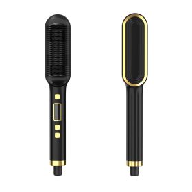 Display Hair Straightener Dual-purpose Does Not Hurt Hair Curls (Option: Black American Standard)