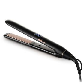 Hair Curler And Straightener Dual-use Air Bangs Hair Straightener (Option: black-UK)