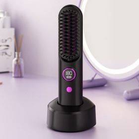 Straight Comb For Curling Or Straightening Straight Device Hair (Option: Zunyao Black-USB)