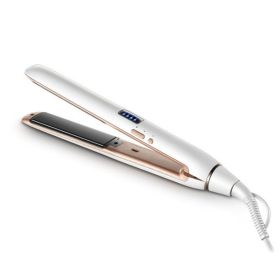 Hair Curler And Straightener Dual-use Air Bangs Hair Straightener (Option: white-EU)